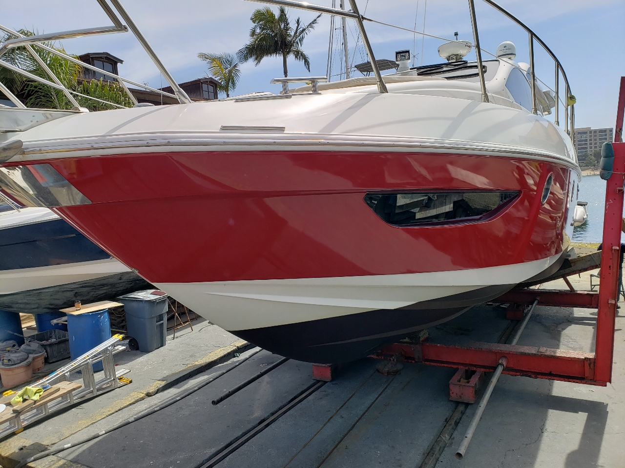 Red Yacht Wrap Side View