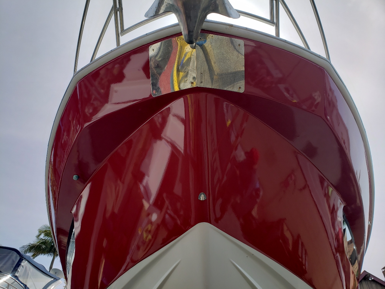 Red Yacht Wrap Bow View